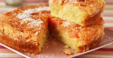 Gâteau aux pommes et à la noix de coco