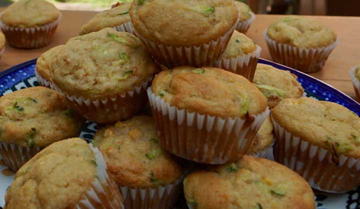 Muffins à la feta et courgette