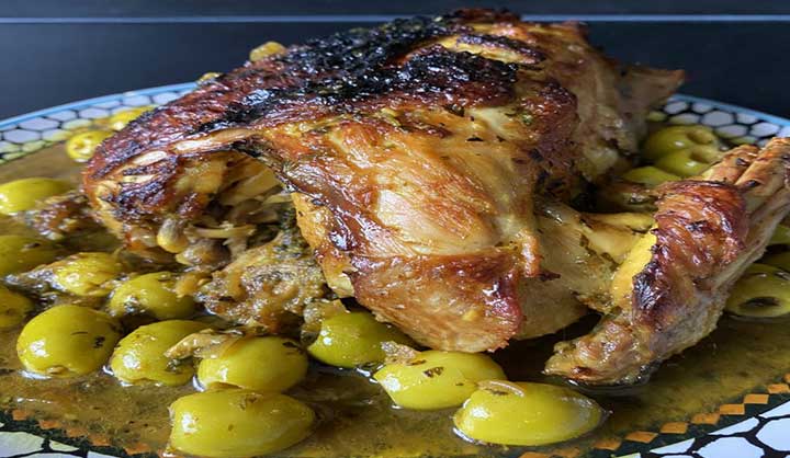 Poulet doré au four aux olives : Un vrai délice