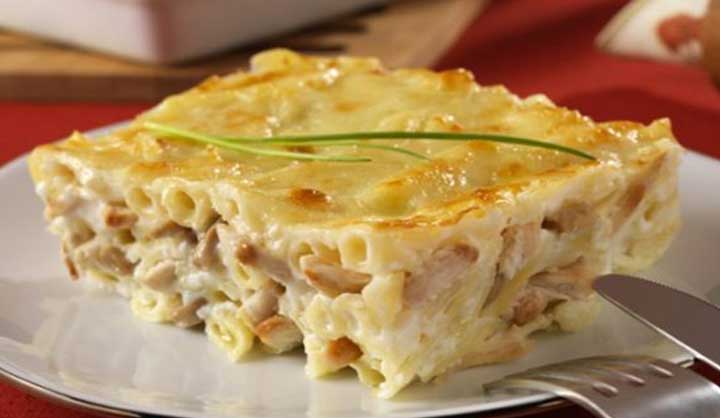 Recette Gratin de Pâtes au Poulet et fromage