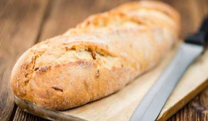 une baguette de pain sans pétrissage