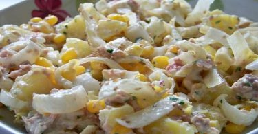 Salade endives-pommes de terre et thon